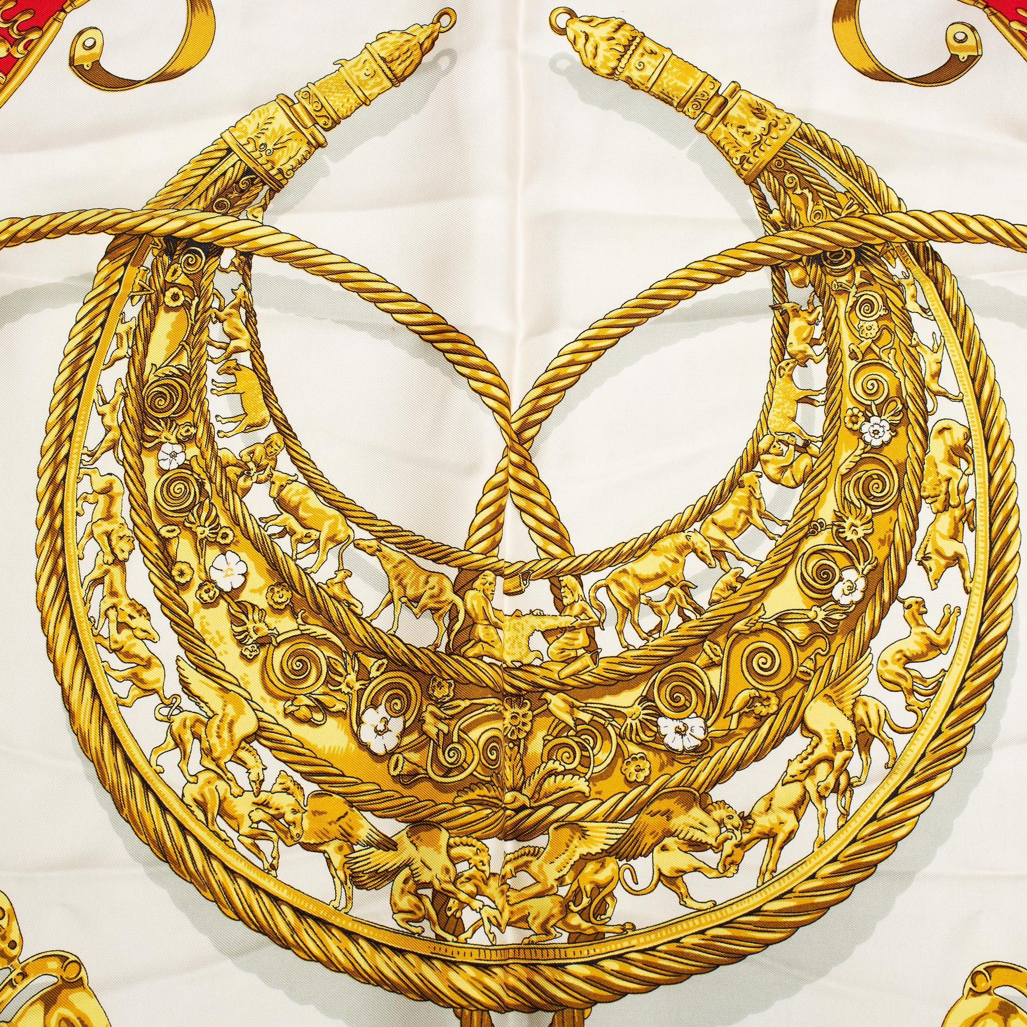 Hermès, scarf, "Les Cavaliers d'Or".
