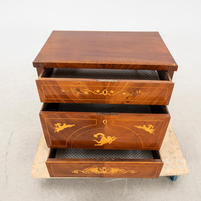 A veneered empire bureau from mid 1800's.