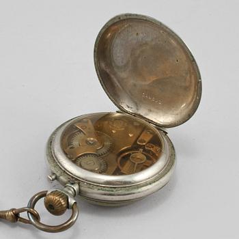 FICKUR, 6 st, delvis silver, 1800/1900-tal.