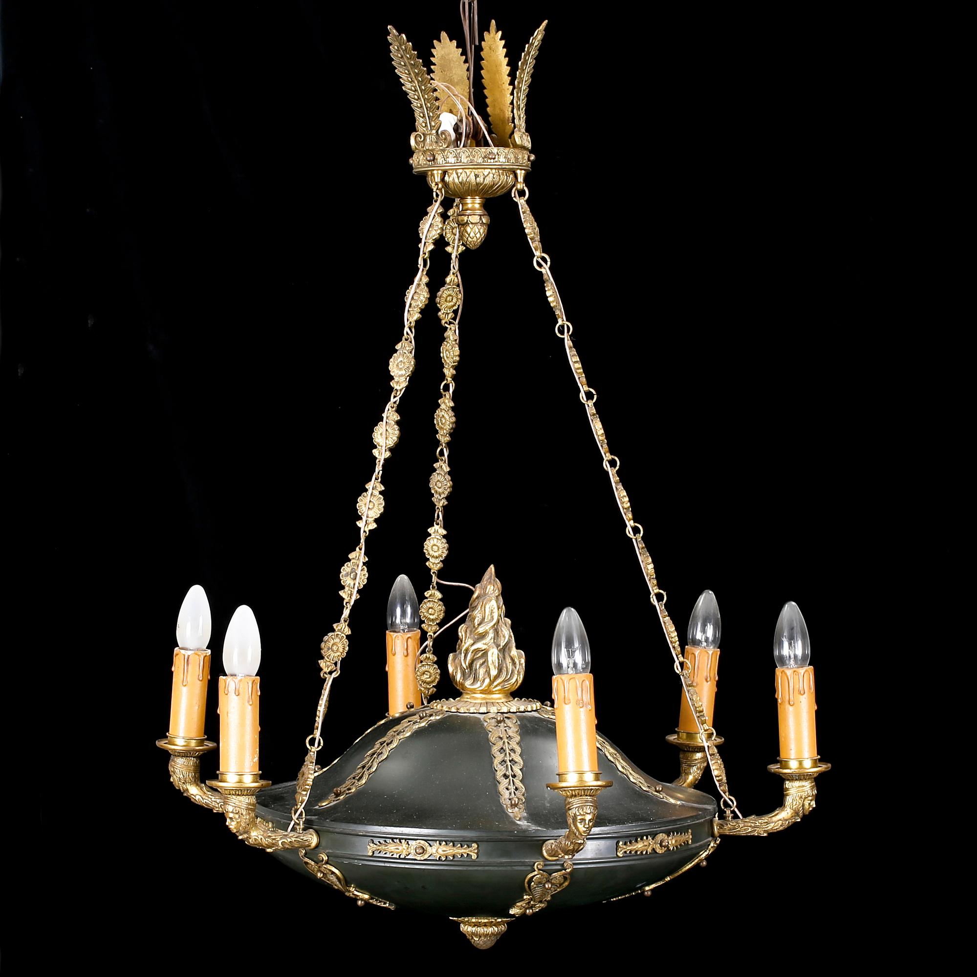 TAKAMPEL, empirestil, 1900-talets mitt. Höjd ca 95 cm.