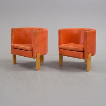 A pair of easy chairs by Erik Karlström, Källemo.