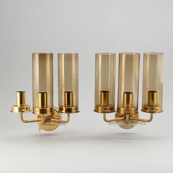 Hans-Agne Jakobsson, vägglampor, ett par, "Sonata" Markaryd 1900-talets senare del.