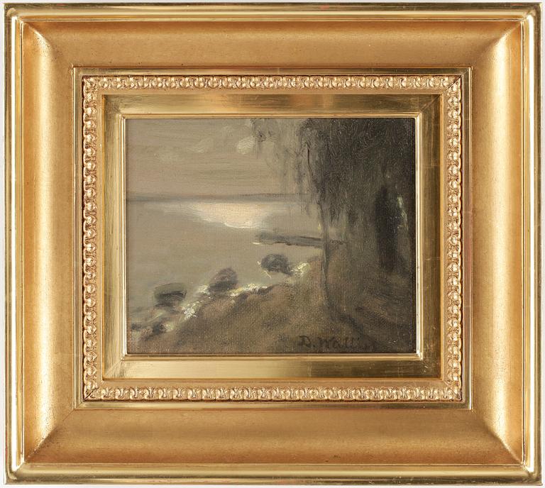 DAVID WALLIN, olja på pannå, signerad.