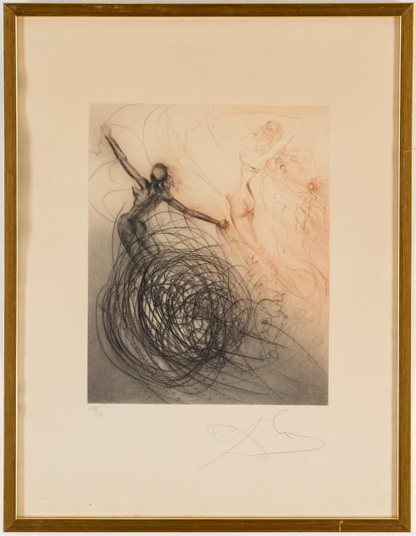 SALVADOR DALÍ, drypoint etching, signed and numbered 112/145.