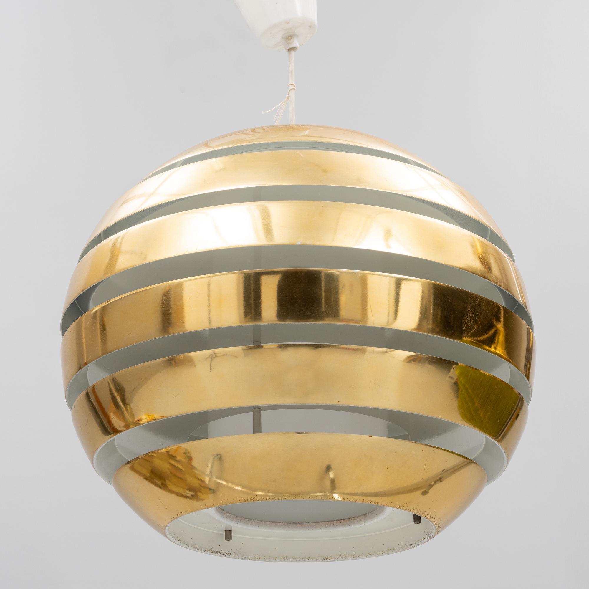 Carl Thore (Sigurd Lindkvist), ceiling lamp, "Le Monde", Granhaga Metallindustri, 1970s.