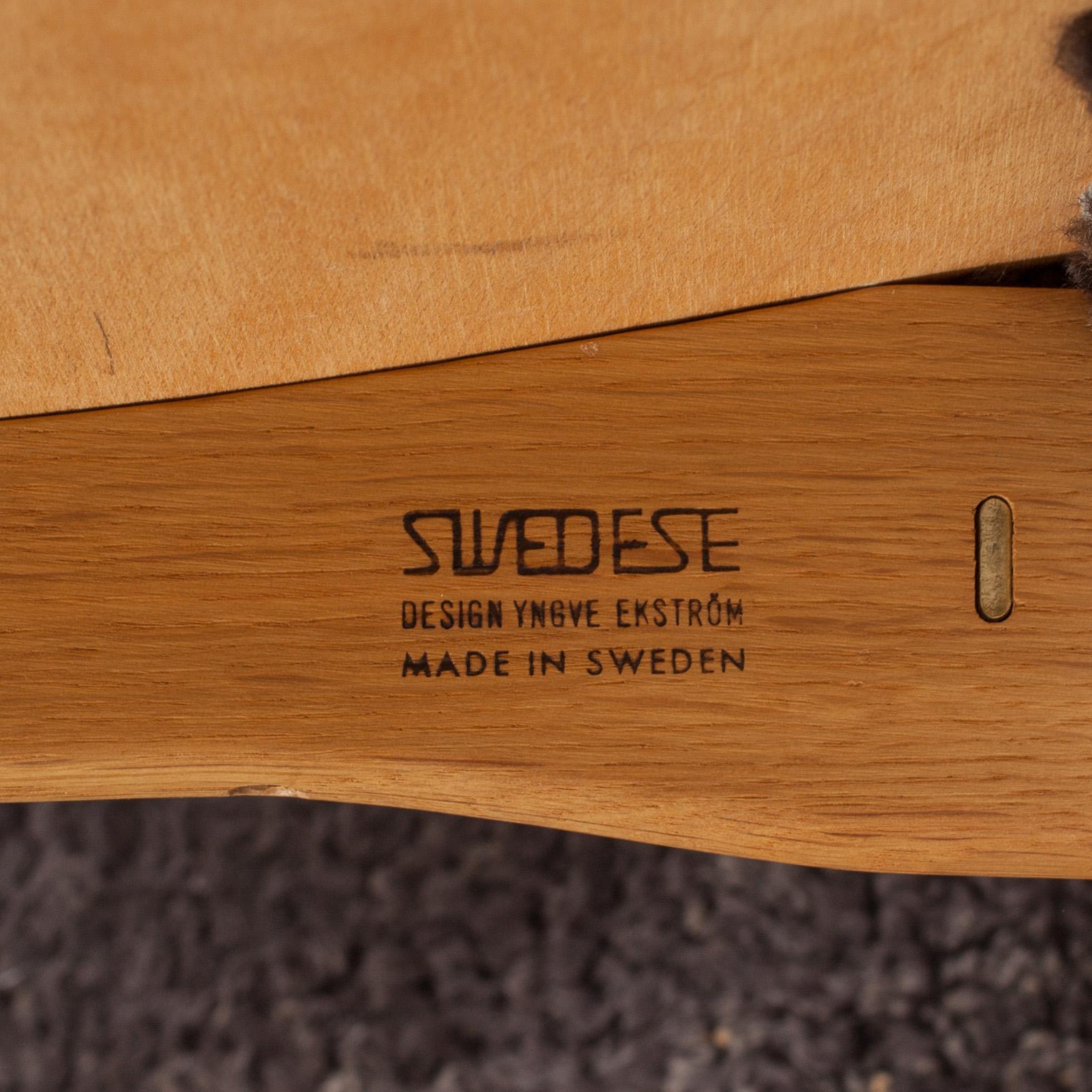 FÅTÖLJ OCH PALL, "Lamino", Yngve Ekström för Swedese.