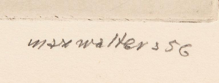 Max Walter Svanberg, torrnål 3 st signerade och daterade samt numrerade.