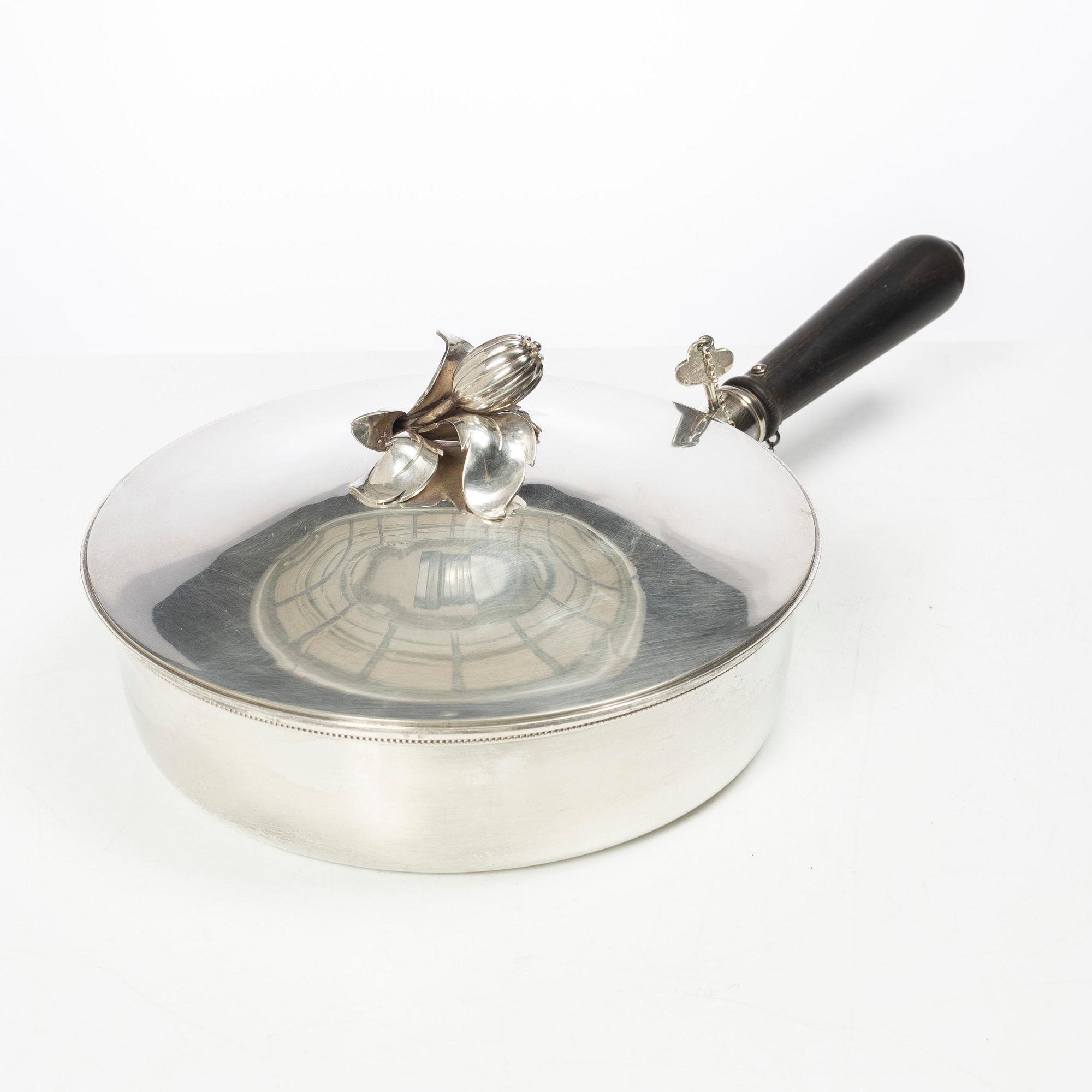 Atelier Borgila, karott med lock, sterling silver, Stockholm 1947.