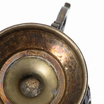 Supkoppar, 5 st, silver och cloisonne, St Petersburg, Ryssland, efter 1882.