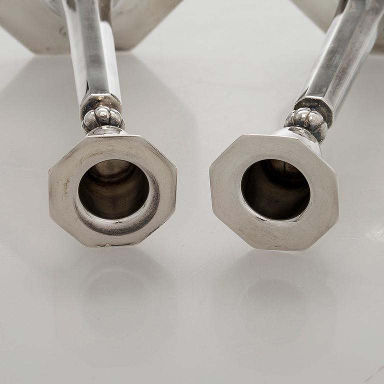 Ljusstakar, silver, finska kontrollstämplar 1937.