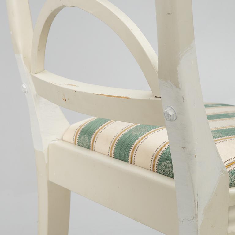Chairs, 6 pcs, Gustavian style, in the Bellman model, 20th century.