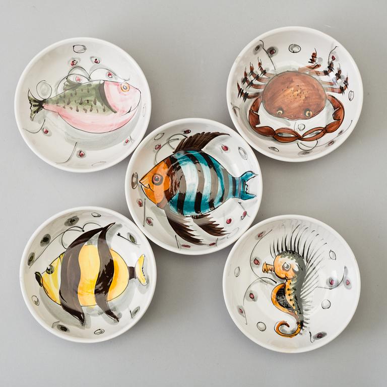 A set of 17 pieces of tableware, Mancioli, Italy.