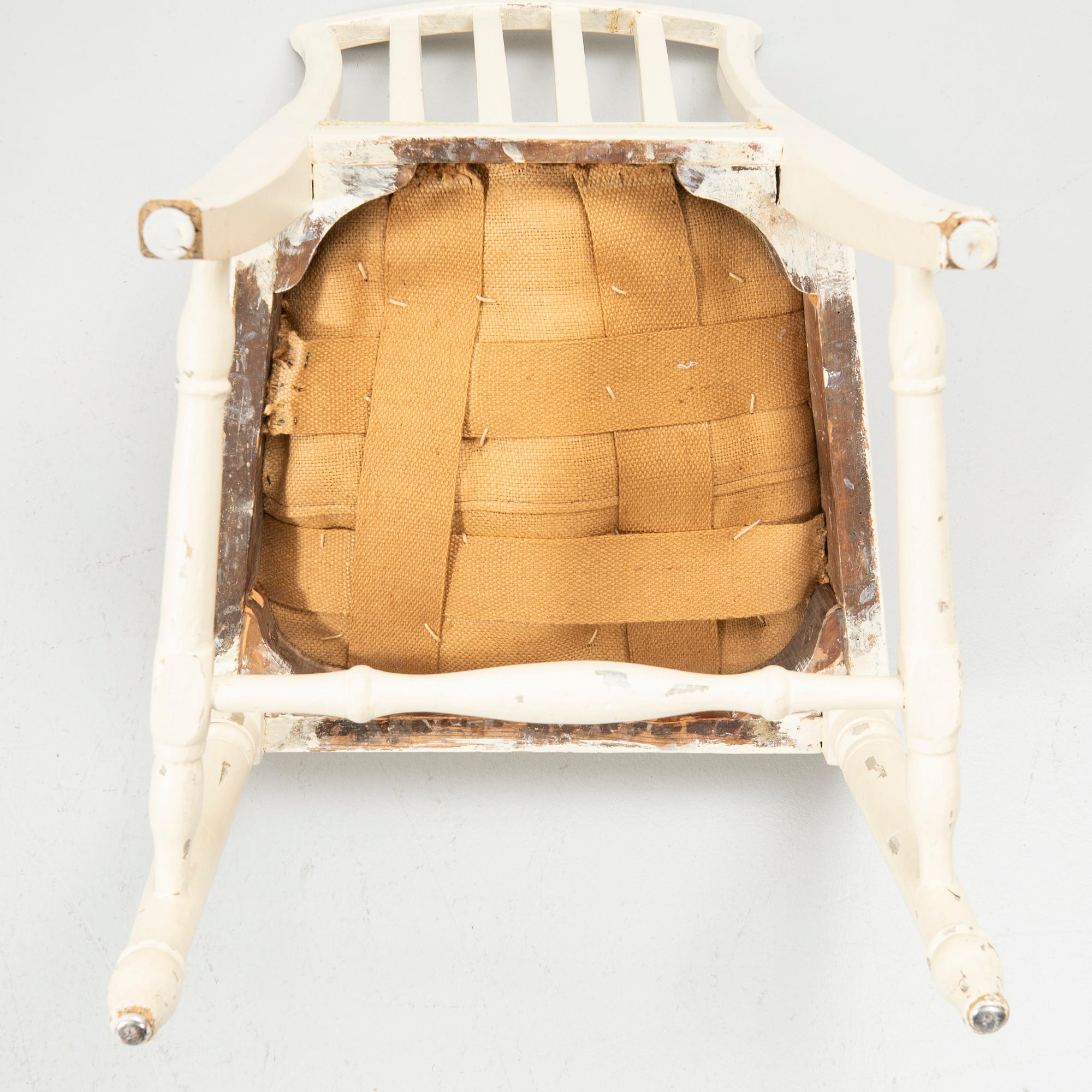 Four late Gustavian chairs, circa 1800.