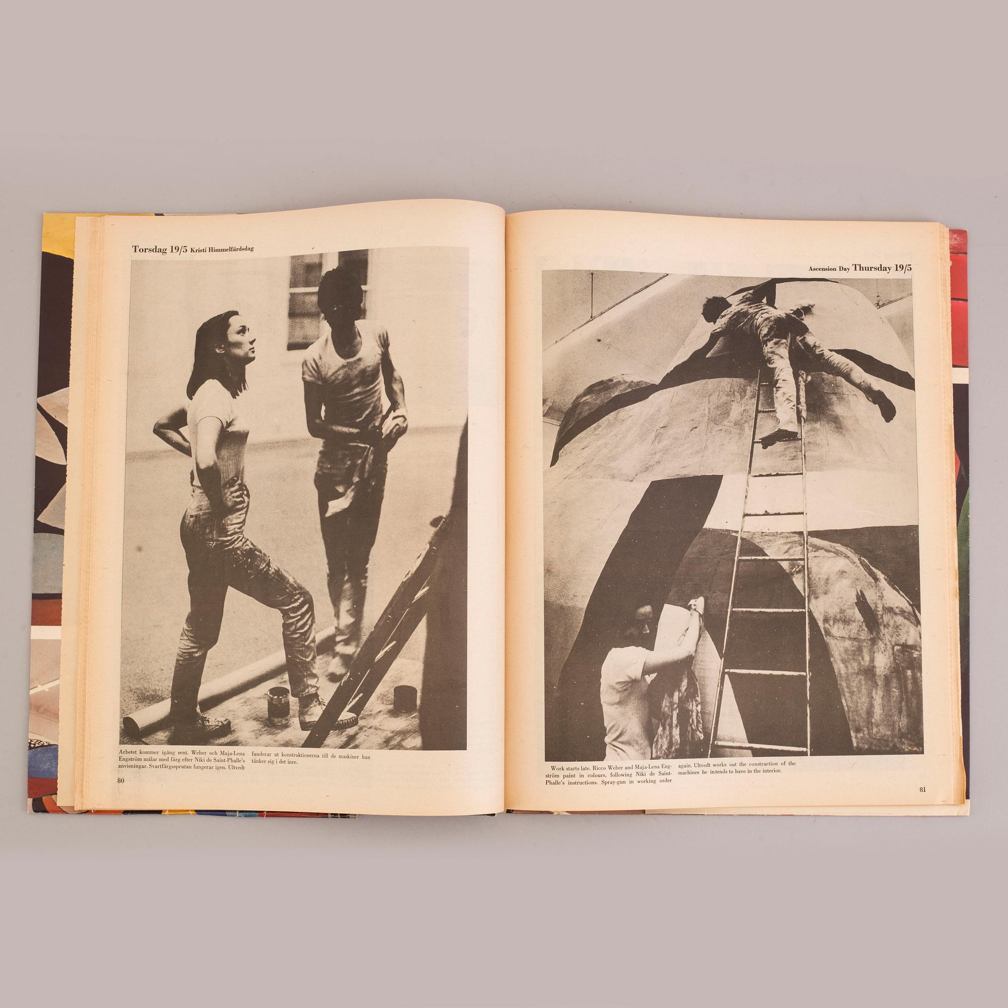 NIKI DE SAINT PHALLE, fragment from "She" ("Hon") and catalogue, Moderna Museet, 1966. Signed and numbered 125/150.
