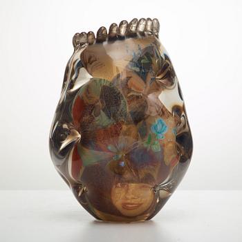 A Per B Sundberg 'Fabula' glass vase, Orrefors 1999.