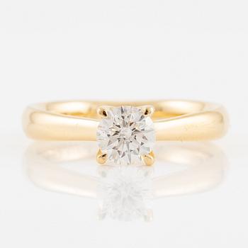 Ring 18K guld med briljantslipad diamant ca 0.97 ct.