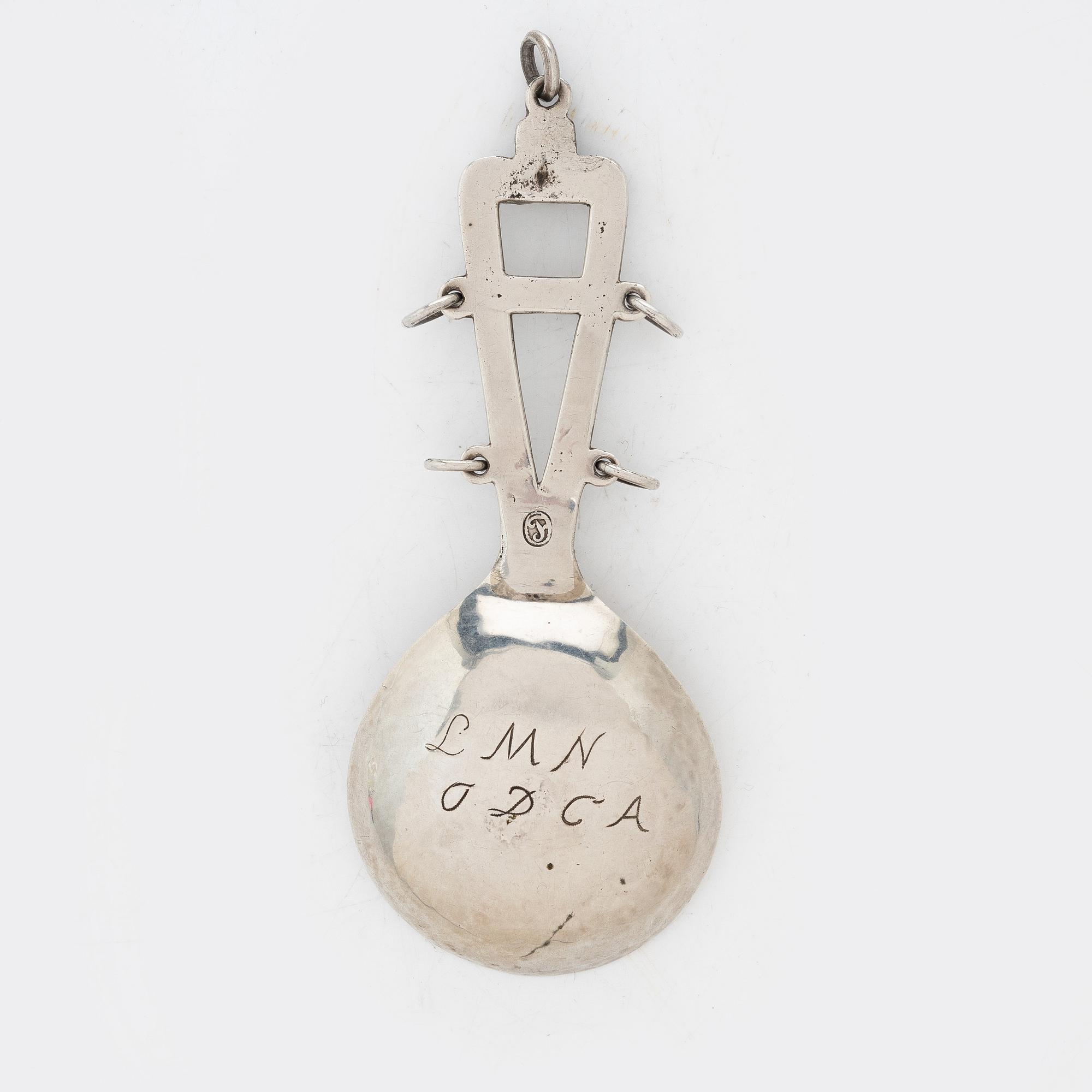 Sami spoon, silver, probably Norway, 18th/19th century.