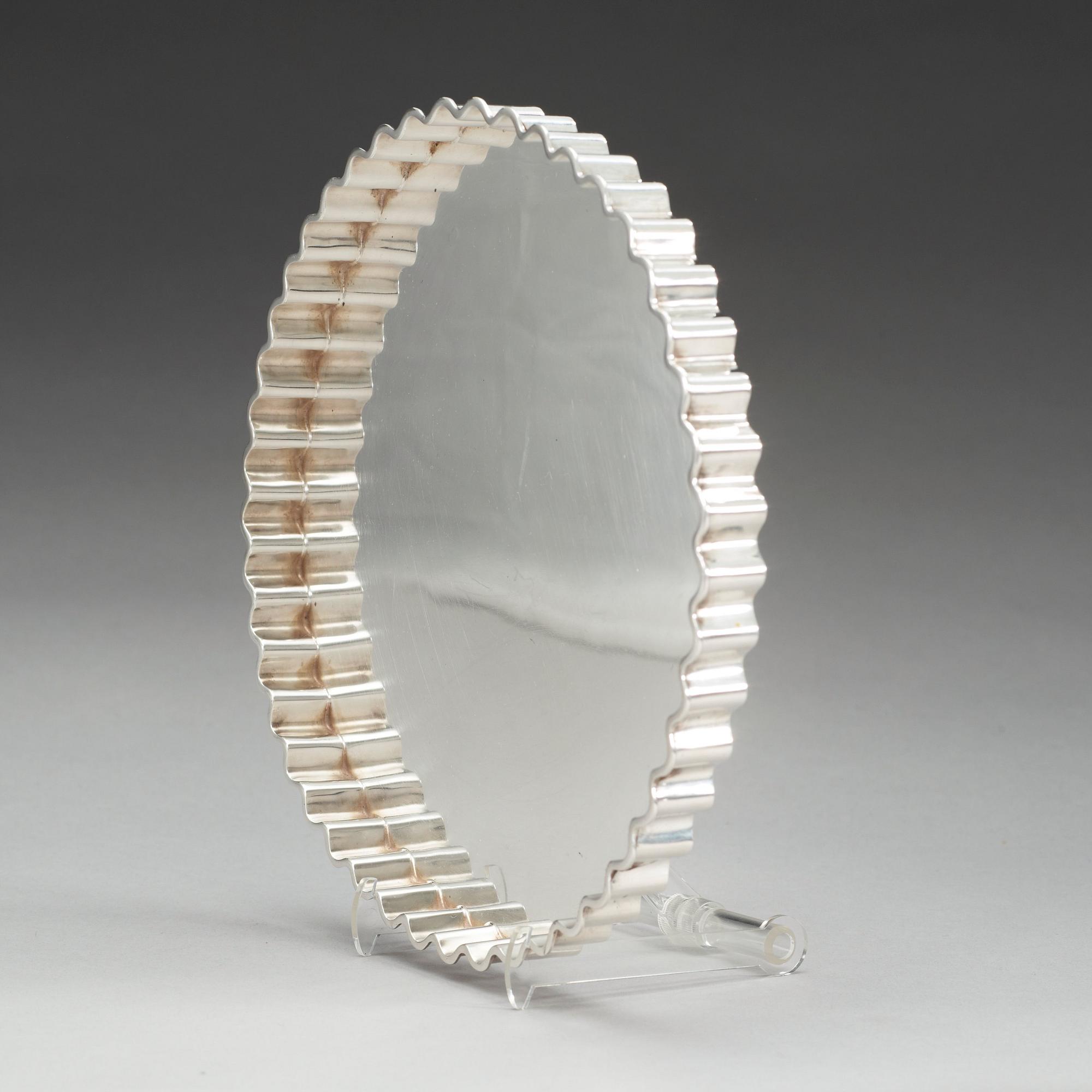 A Kay Fisker sterling tray, A Michelsen, Denmark 1947.