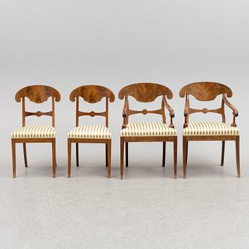 a set of four mid 19th century chairs.