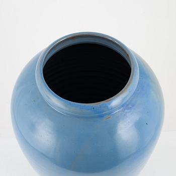 A earthenware floor vase, Nittsjö mid 20th century.