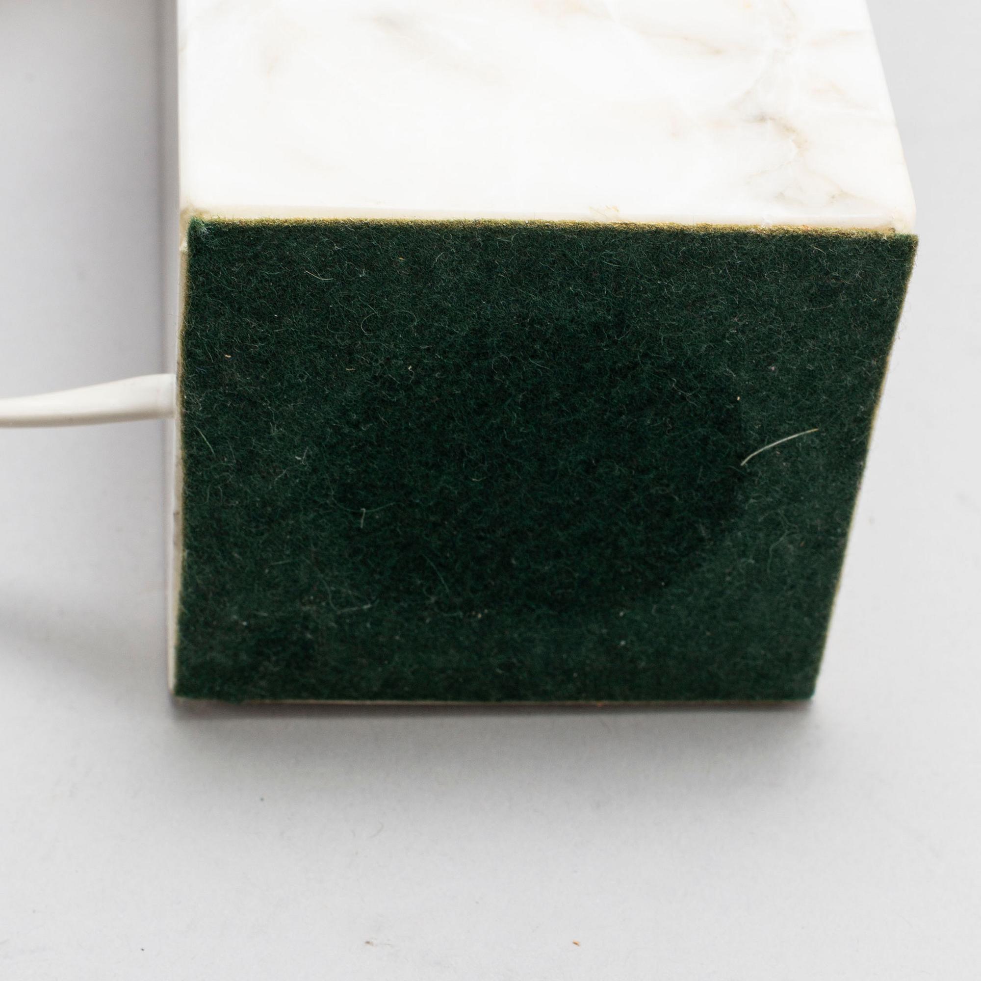 A pair of marble table lamps, Bergboms, second half of the 20th century.