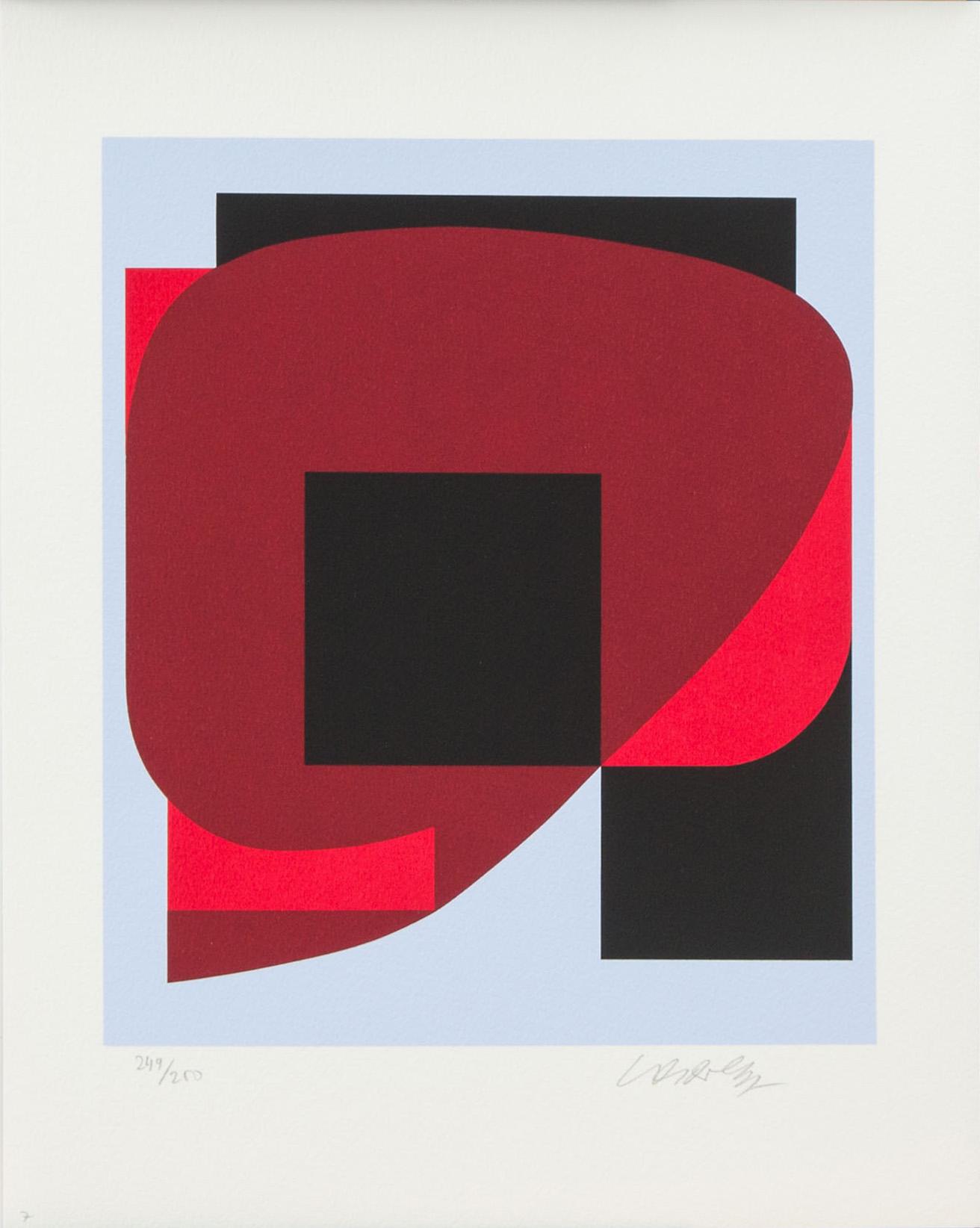 VICTOR VASARELY, 7 serigrafier i mapp, signerade och numrerade.