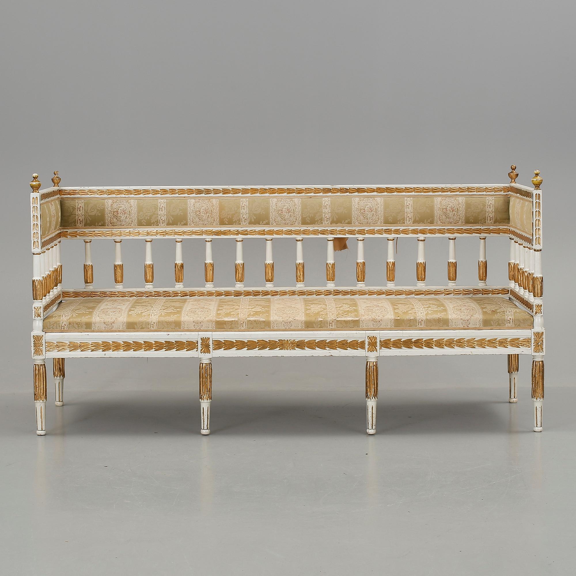 Soffa, gustaviansk, 1800 talets början.