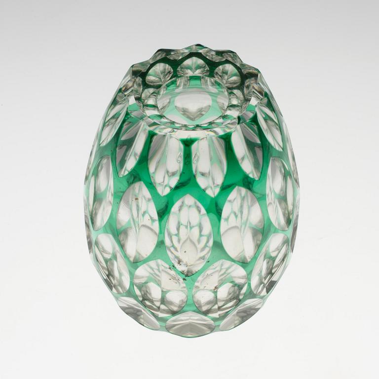 A glass vase designed by Elis Bergh for Kosta, 1940´s.