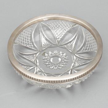 SKÅL, glas, silver, Ryssland, troligen 1910-tal.