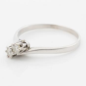 Ring, syskonring, 18K vitguld med briljantslipade diamanter.