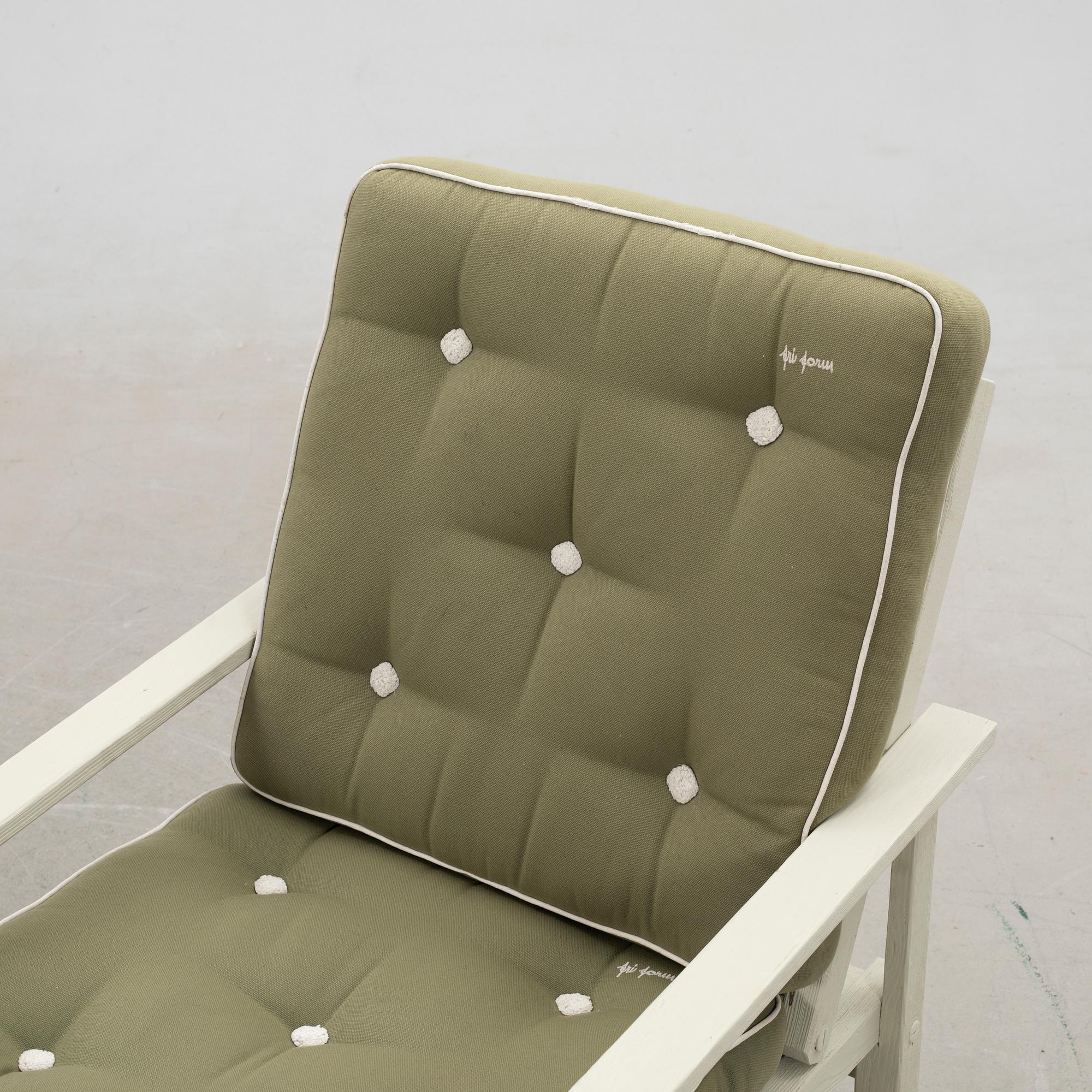 Elsa Stackelberg, fåtöljer med fotpall, ett par, Fri Form, 1900-talets slut.