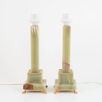 Bordslampor, ett par, Volterra, Italien, 1900-talets tredje kvartal.