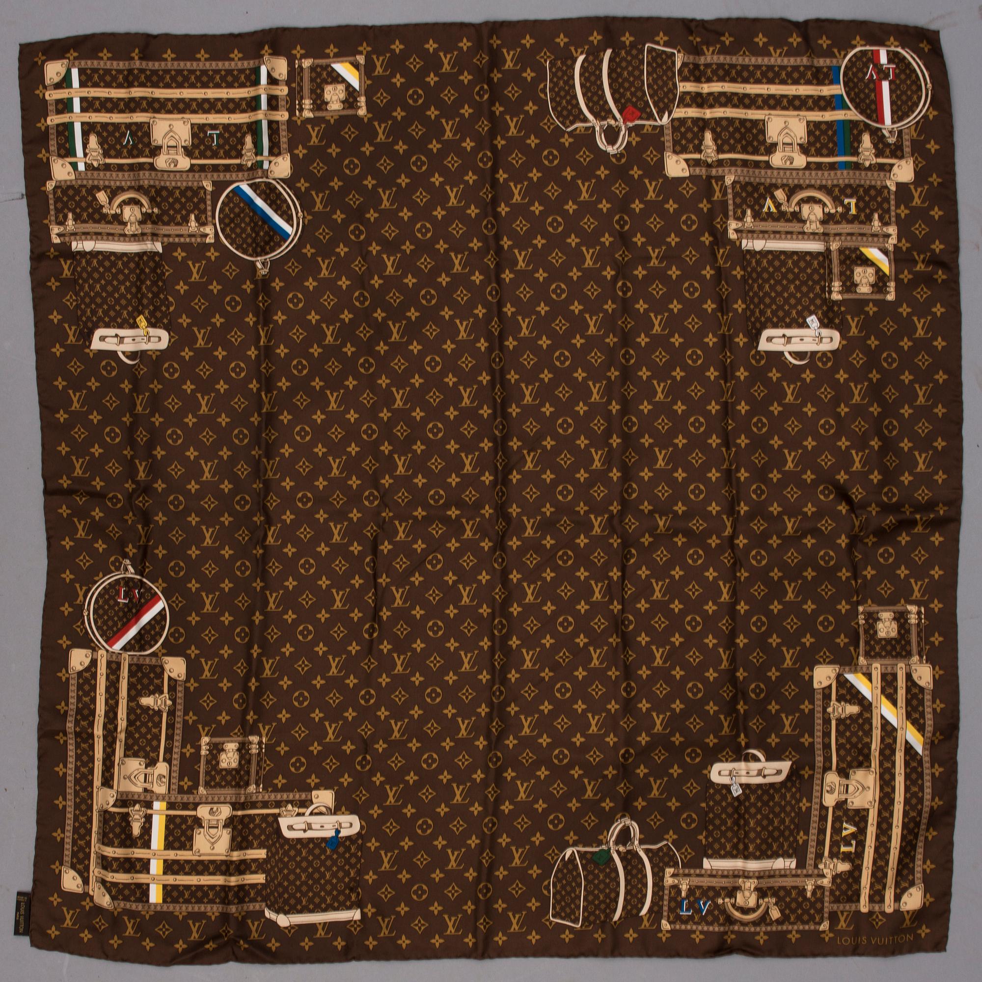 SCARF, "Monogram Trunks", Louis Vuitton.