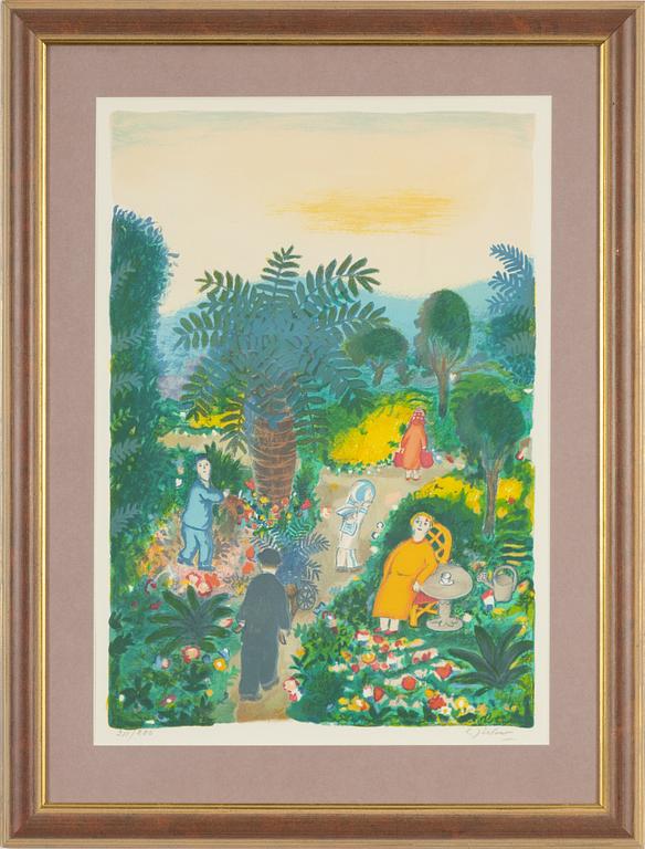 Lennart Jirlow, färglitografi, 1991, signerad 211/280.