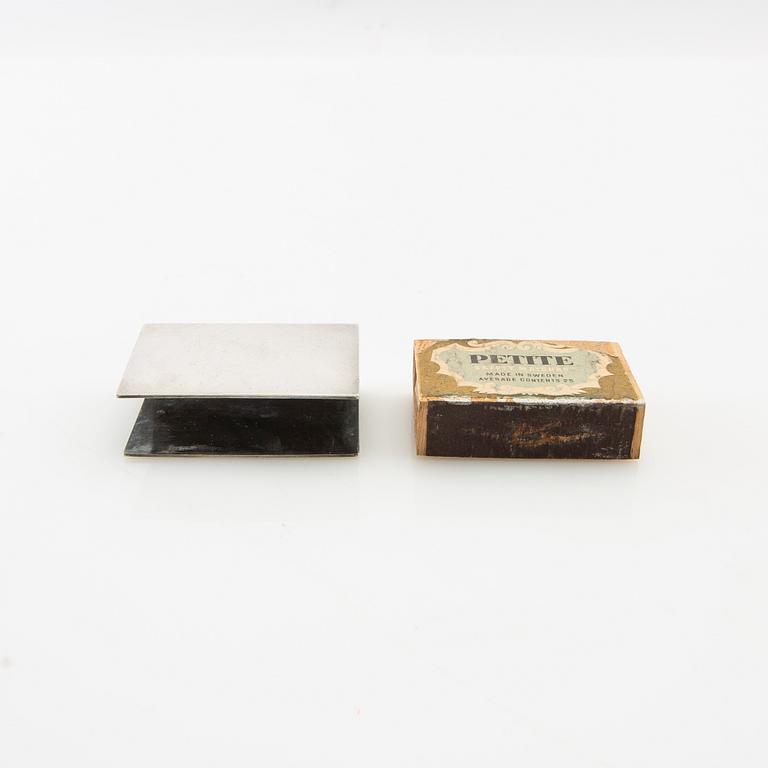 Wiwen Nilsson, Case of sterling silver for a matchbox, Lund 1963.