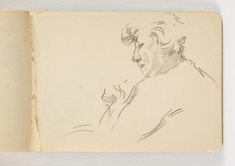 Lotte Laserstein, 10 små skissblock med teckningar.