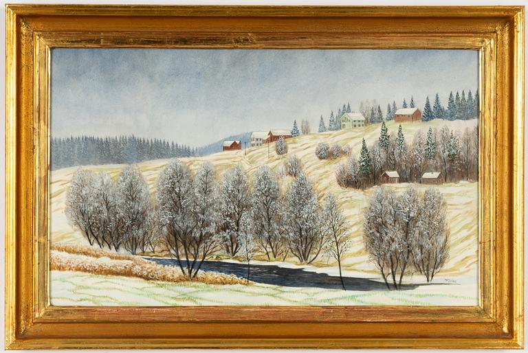 Per Julius, watercolour & gouache, signed.