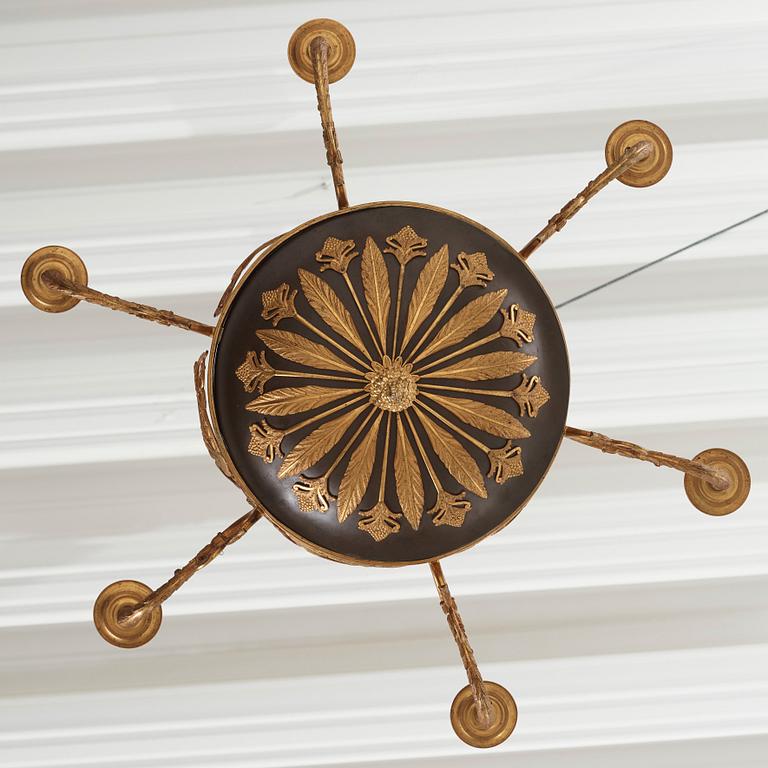 Ampel, för sex ljus, Sverige, 1800-talets första hälft, Empire.