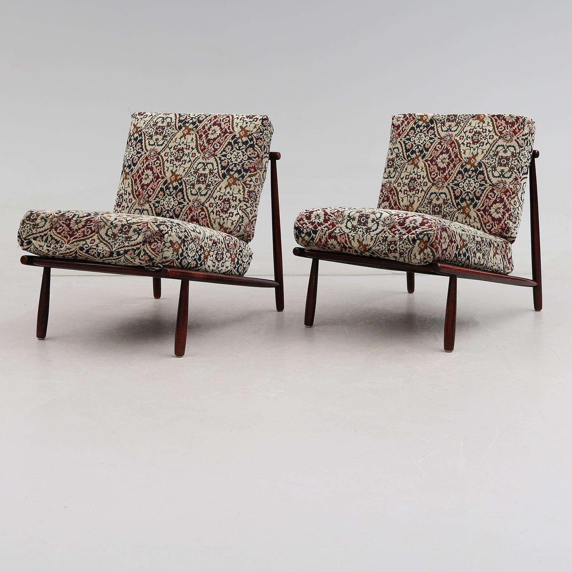 FÅTÖLJER, 1 par, "Interiör", Alf Svensson, 1950-tal.