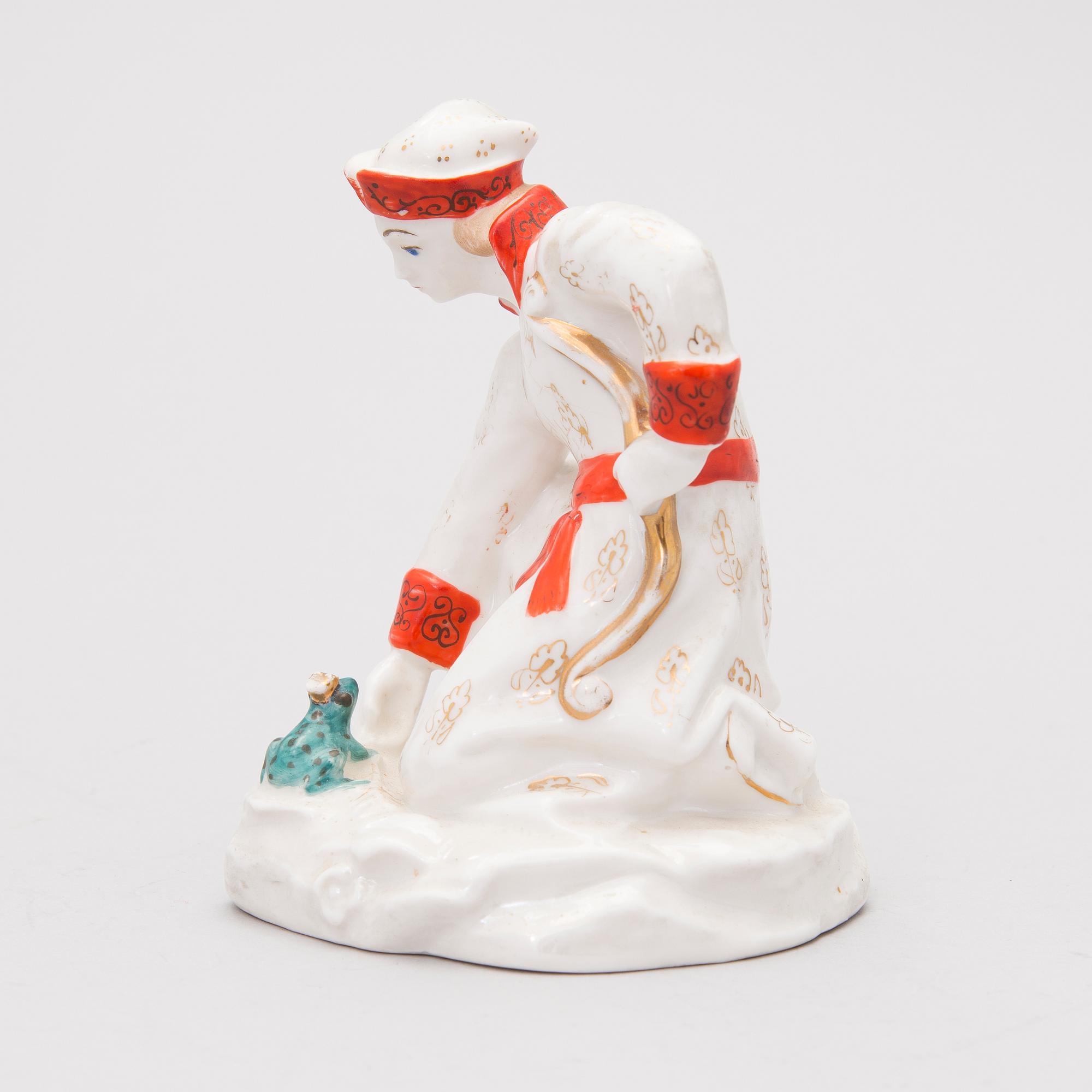 A Russian porcelain figurine from the Leningrad Porcelain Factory LZFI, Soviet Union.