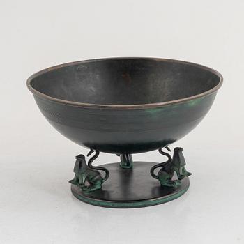 Nils Fougstedt, a bronze bowl, FAK Brons (Fabriksaktiebolaget Kronsilver), 1930's.