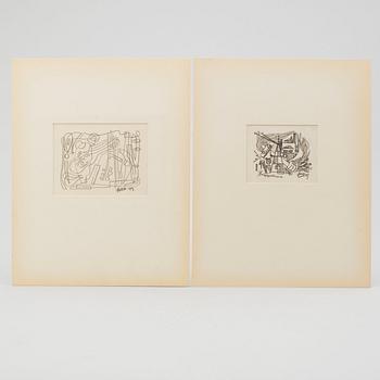 LARS ENGLUND, Pencil, 2, signed and dated -49.