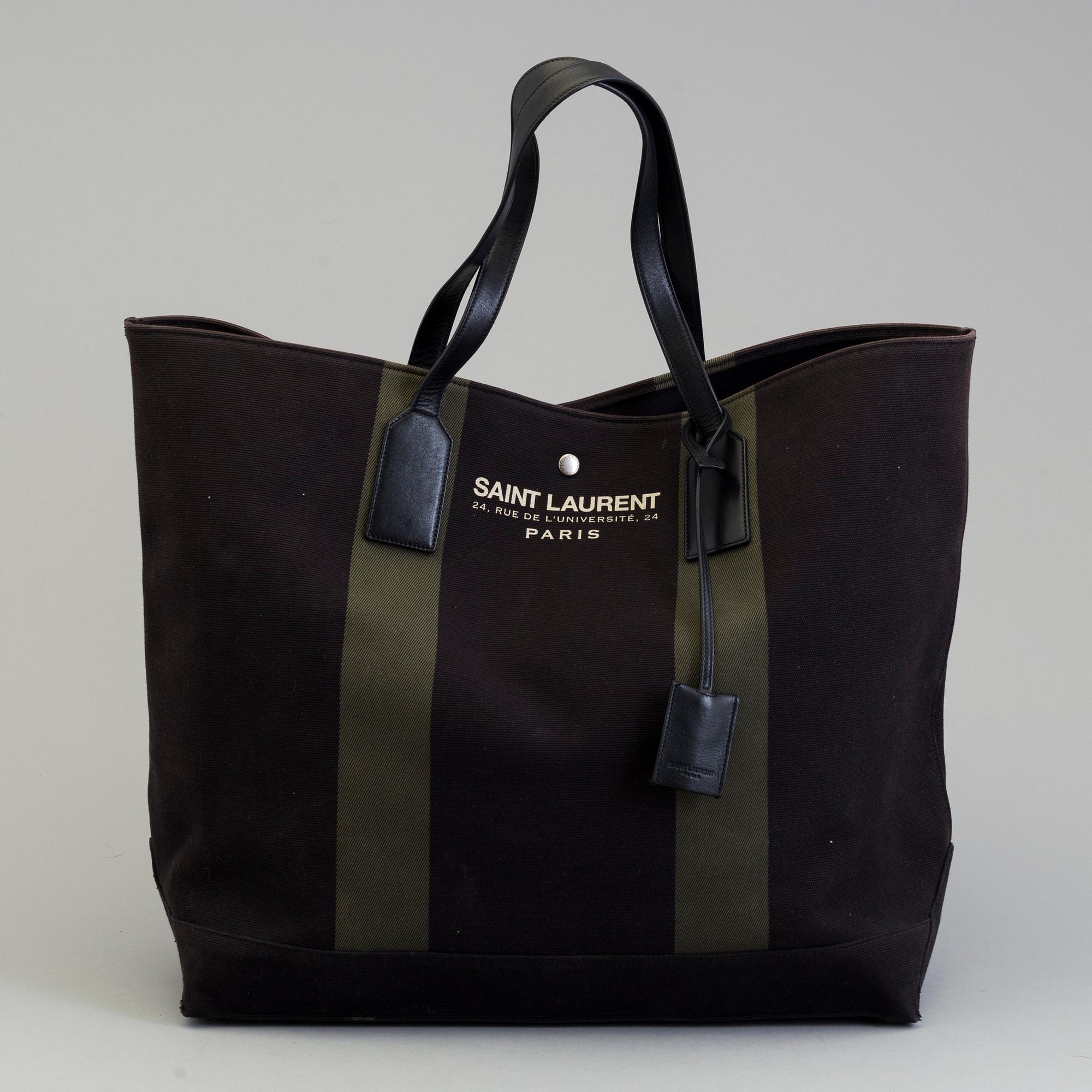 Saint laurent beach canvas tote new arrivals