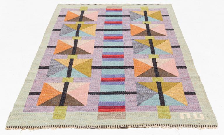Agda Österberg, matta, rölakan och gobelängteknik, ca 240 x 115,5 cm, signerad AÖ.