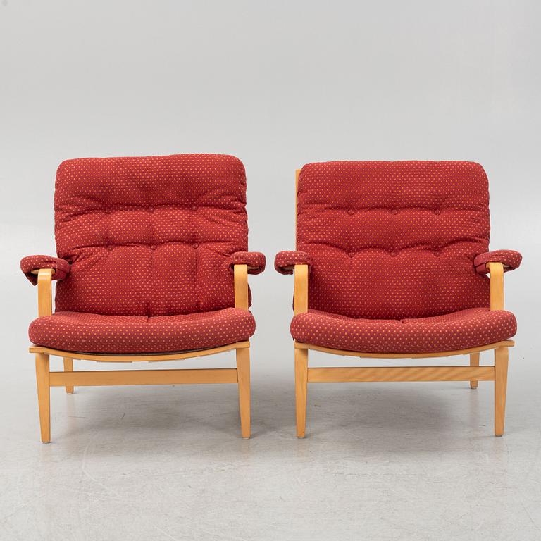 Bruno Mathsson, a pair of 'Ingrid' armchairs, Dux.