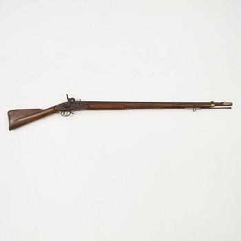 A 18th Century Swedish-British converted percussion gun.