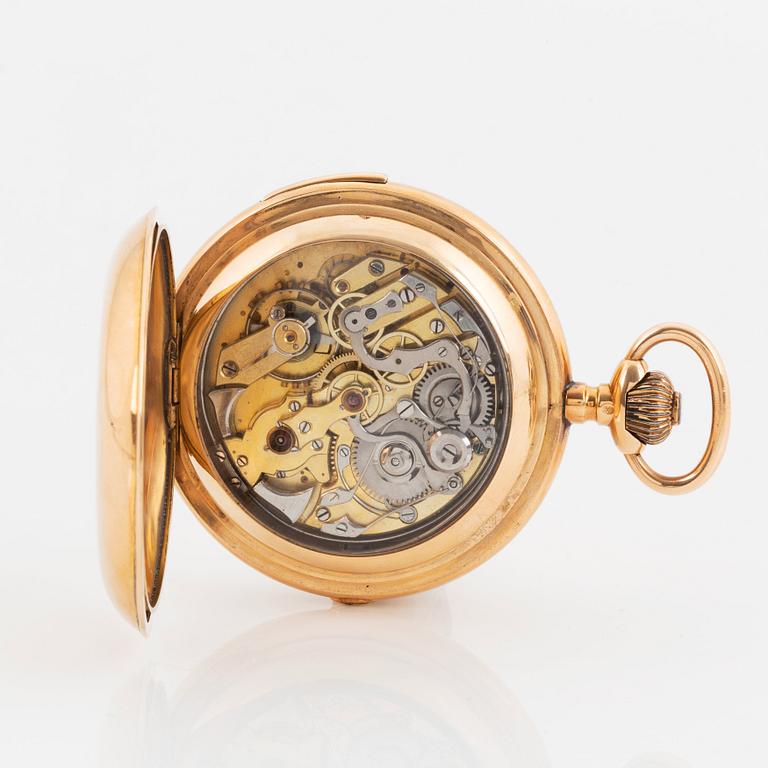 Pocket watch, Grand Complications, Quarter-Hour Repeating Chronograph, Triple-Date Calendar, Moon phase, hunter.