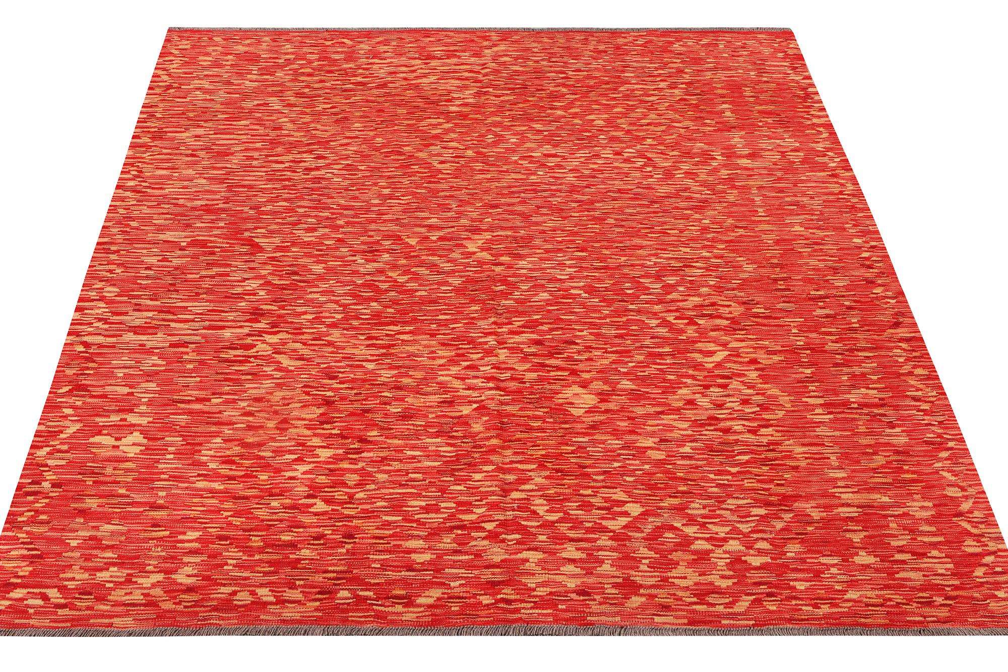 An Afghan Kilim carpet, c. 247 x 208 cm.