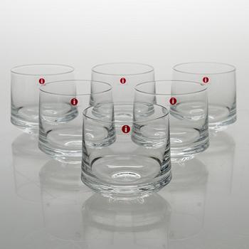 TIMO SARPANEVA, juomalaseja, 6 kpl, "Milano" 2042,  Iittala.