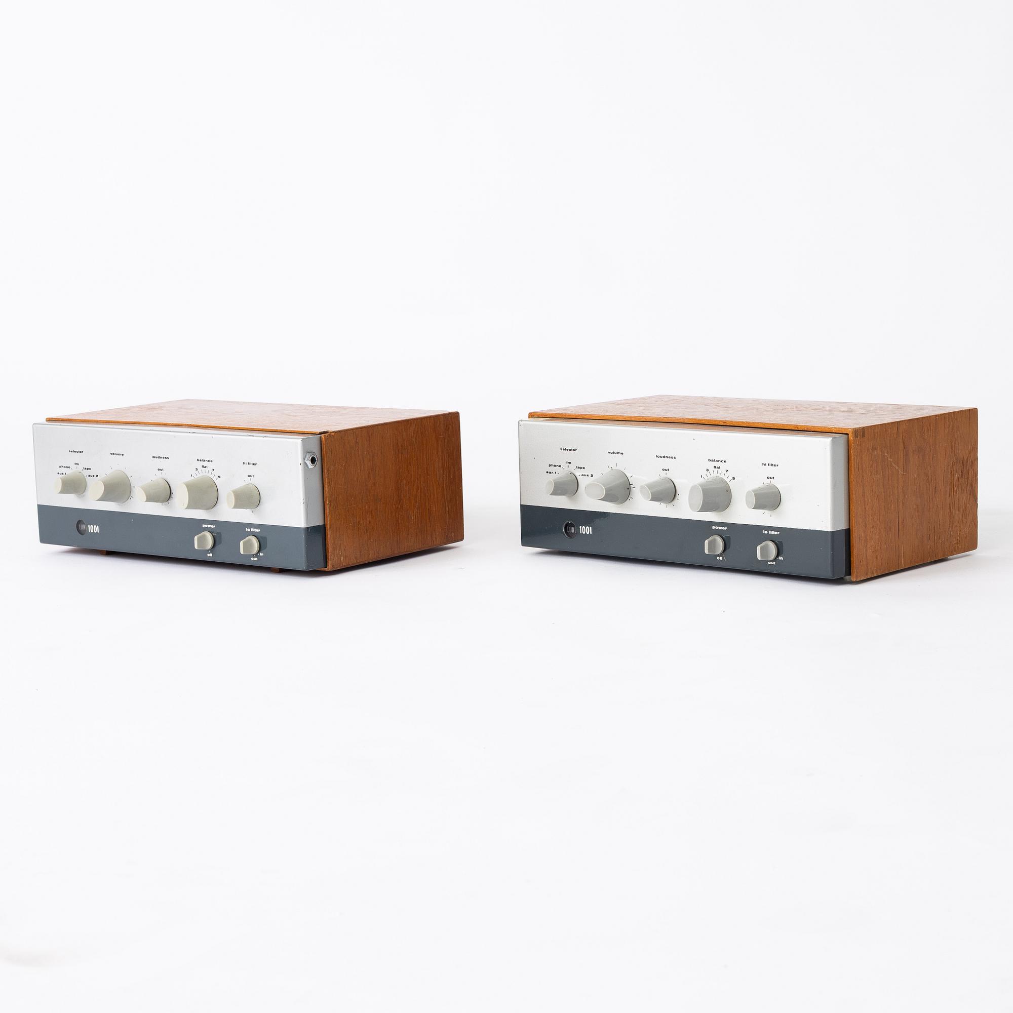 Stig Carlsson, LOAS 1001/”Kolboxen", a pair of loudspeakers, 1959-62, Sweden.